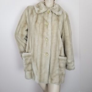 Vintage Mincara faux fur mink coat